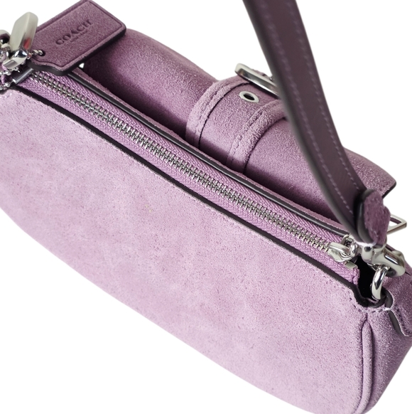 Coach Ashton Mini Suede Light Violet Shoulder Bag - Picture 6 of 13